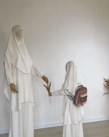 белый хиджаб детский
